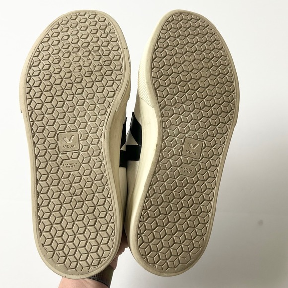 Veja Campo Leather Sneakers Extra White & Black Low Top Shoes Women's US 9 - Picture 6 of 8